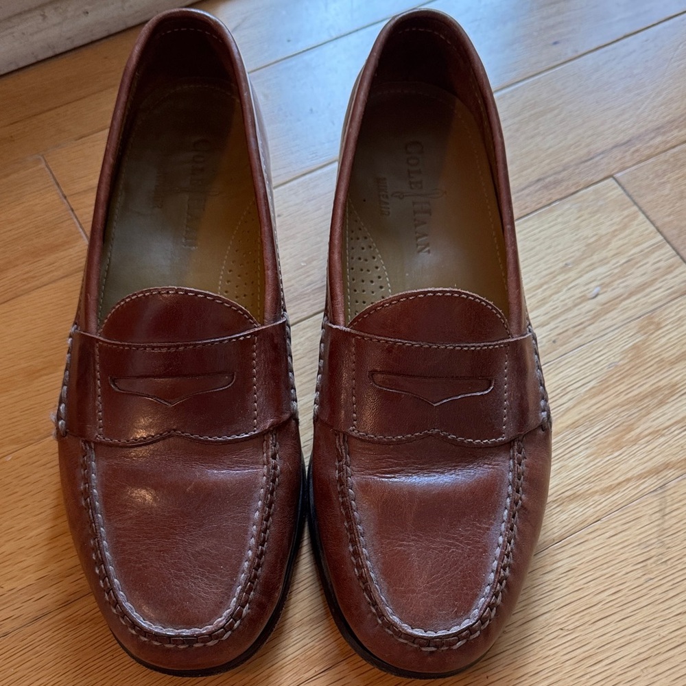 Cole Haan Men's Tan Leather Loafers